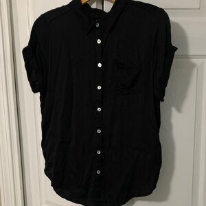 Chaser Classic Black Button-Down Shirt